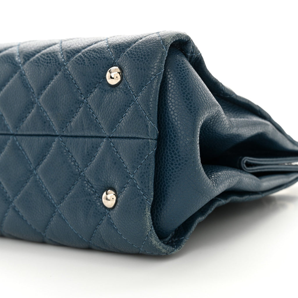 Caviar Quilted Timeless CC Shopping Tote Blue