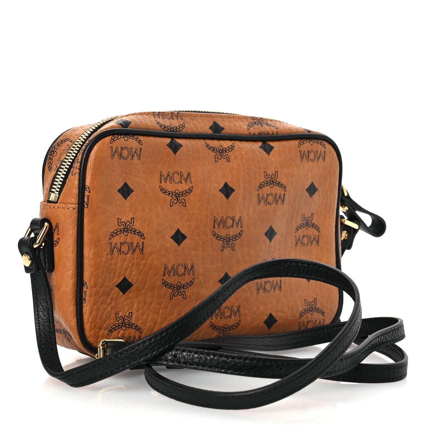 Visetos Small Crossbody Bag Cognac Black