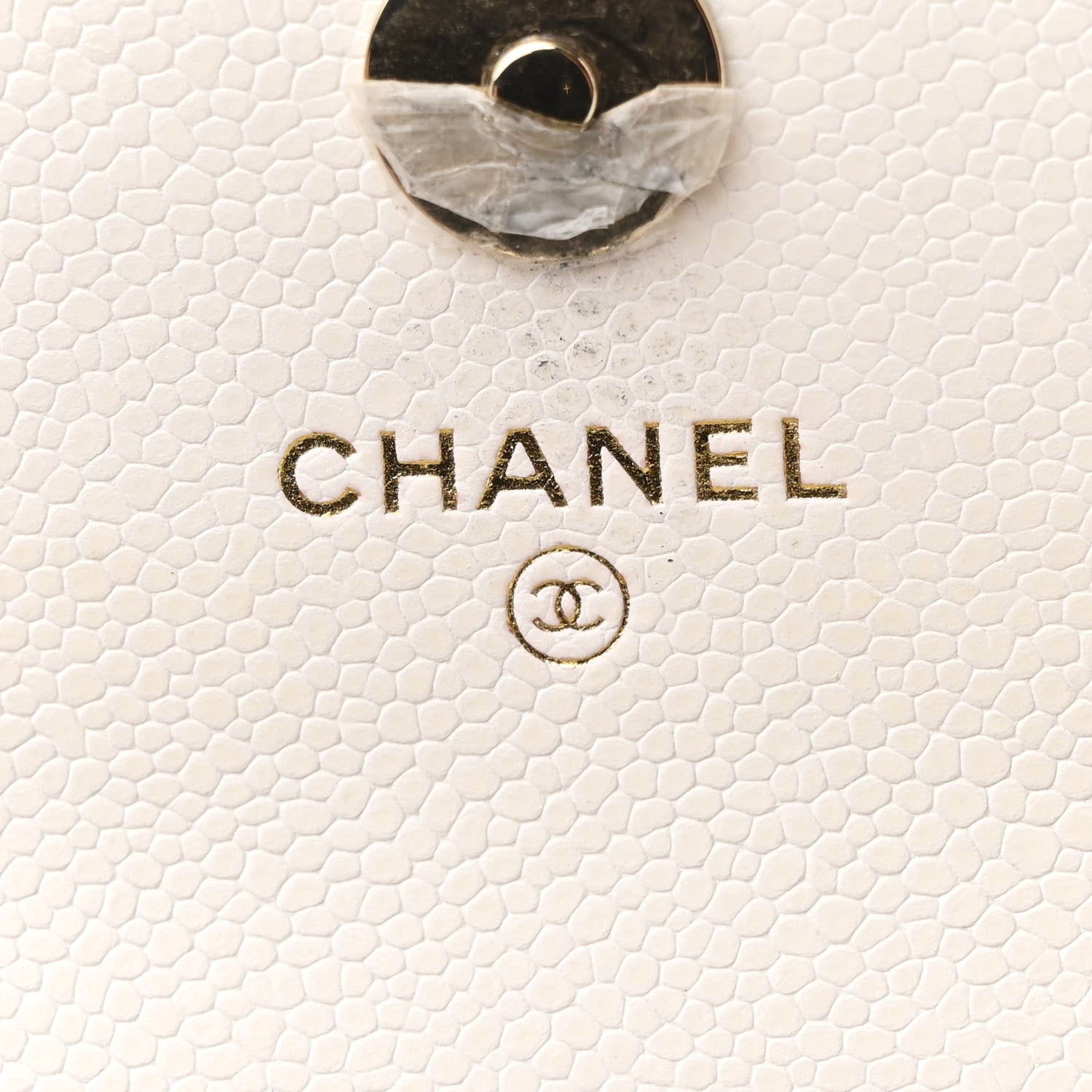 Caviar Quilted Business Affinity Clutch With Chain Flap White