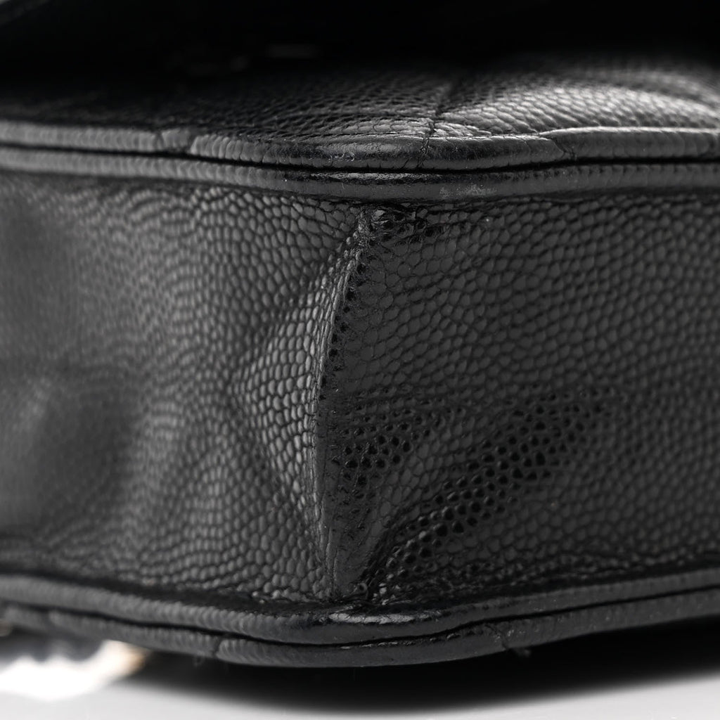 Caviar Quilted Coco Candy Wallet On Chain WOC Black