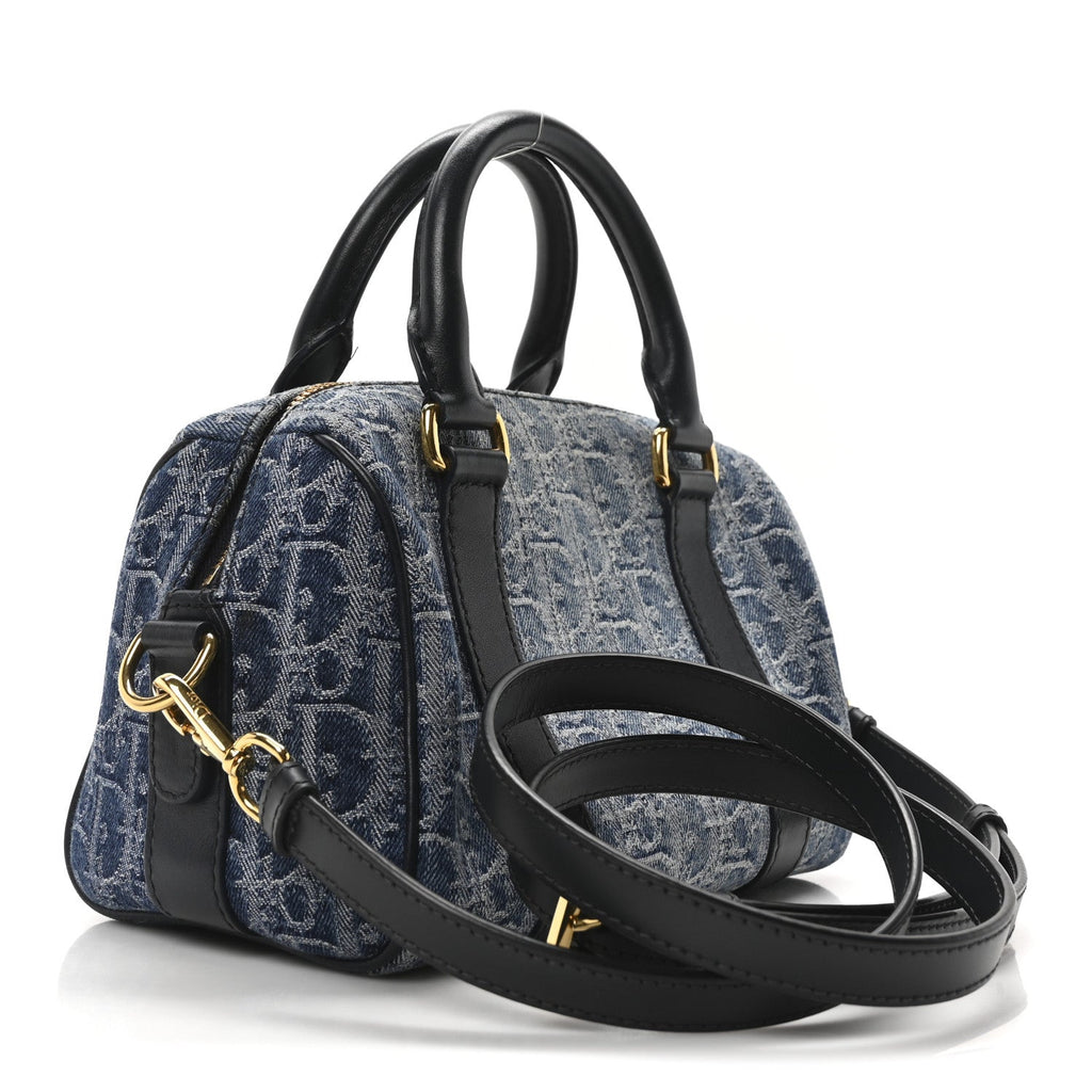 Denim Oblique Groove 20 Bag Blue