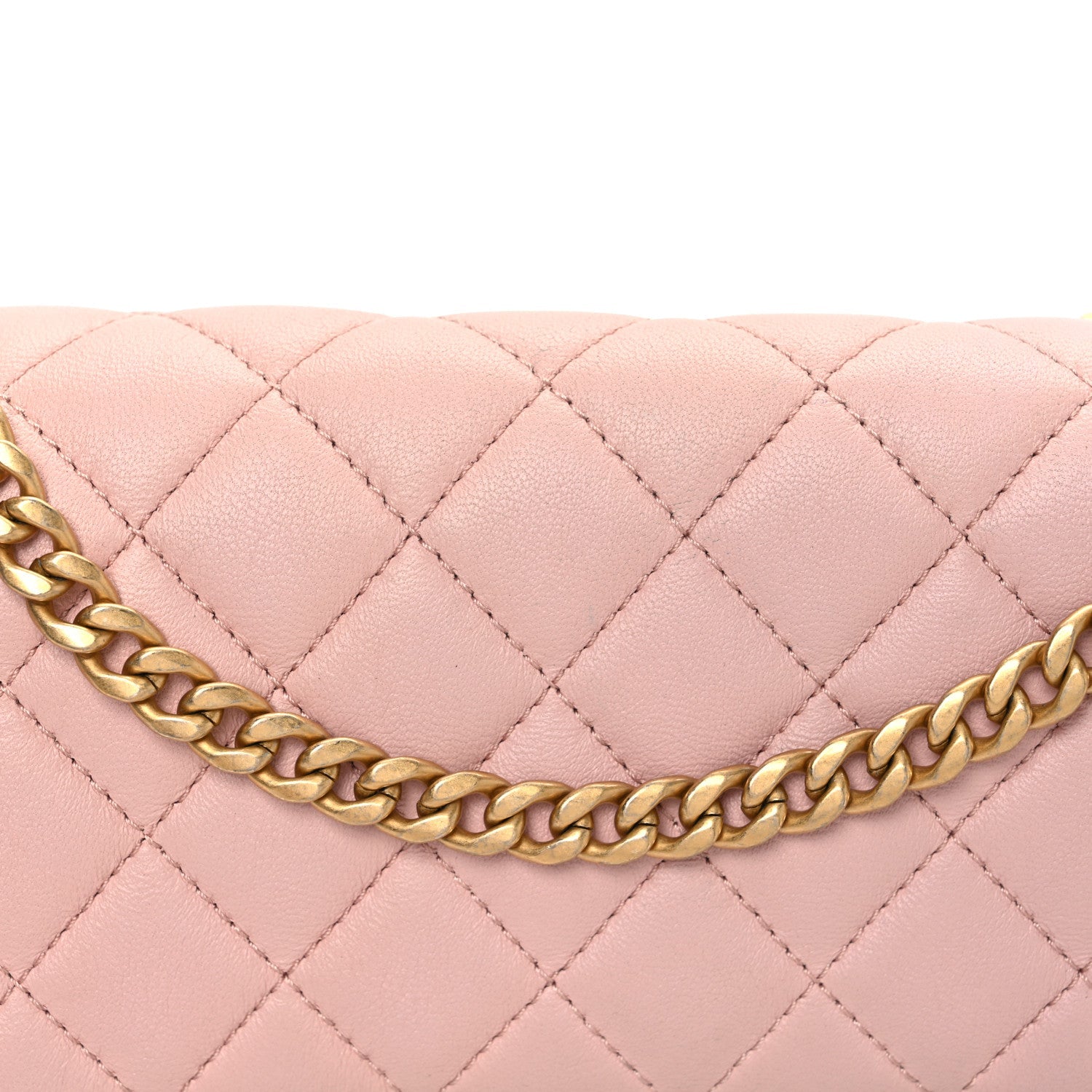 Lambskin Quilted Small Sweet Camellia Flap Light Pink