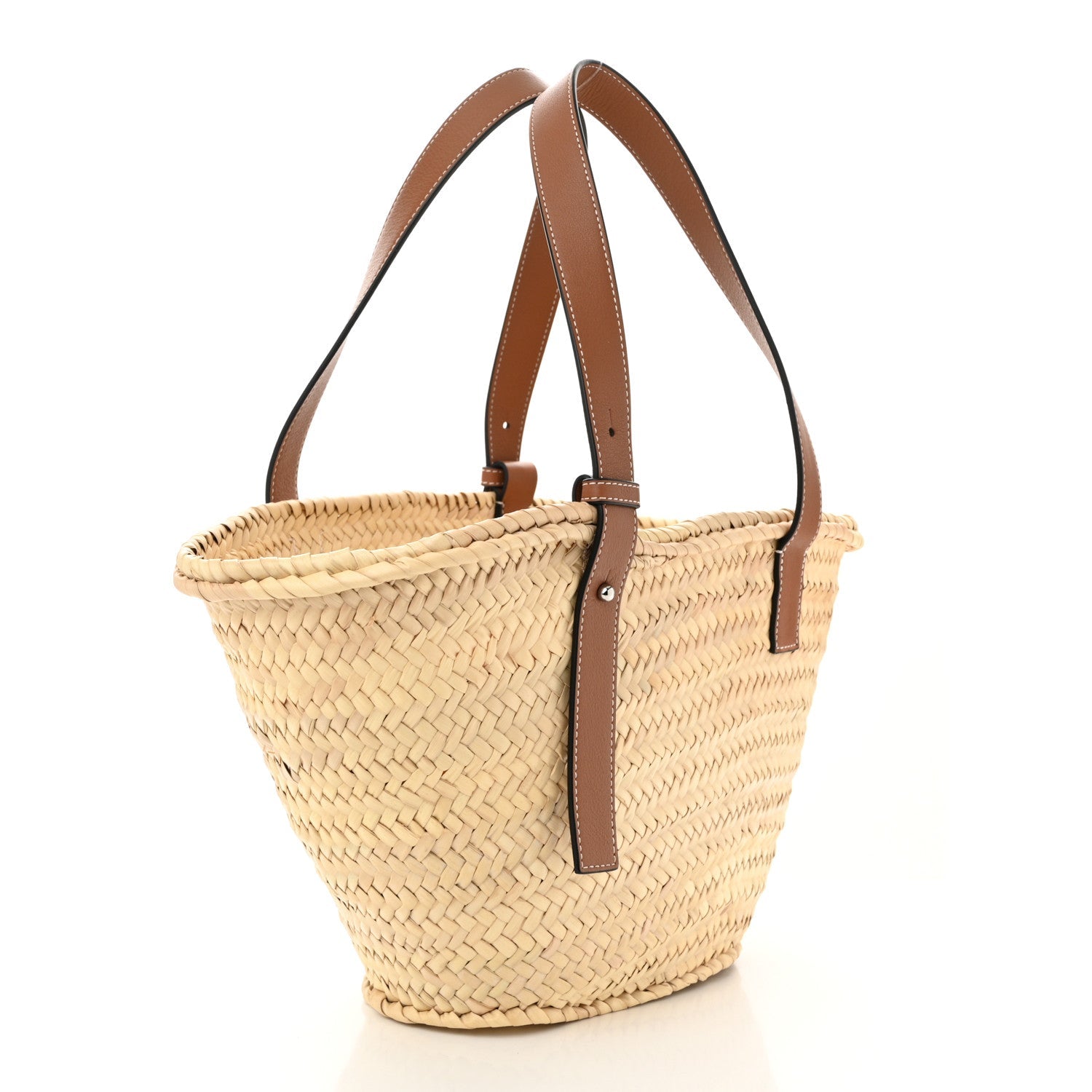 Raffia Basket Tote Bag Natural Tan