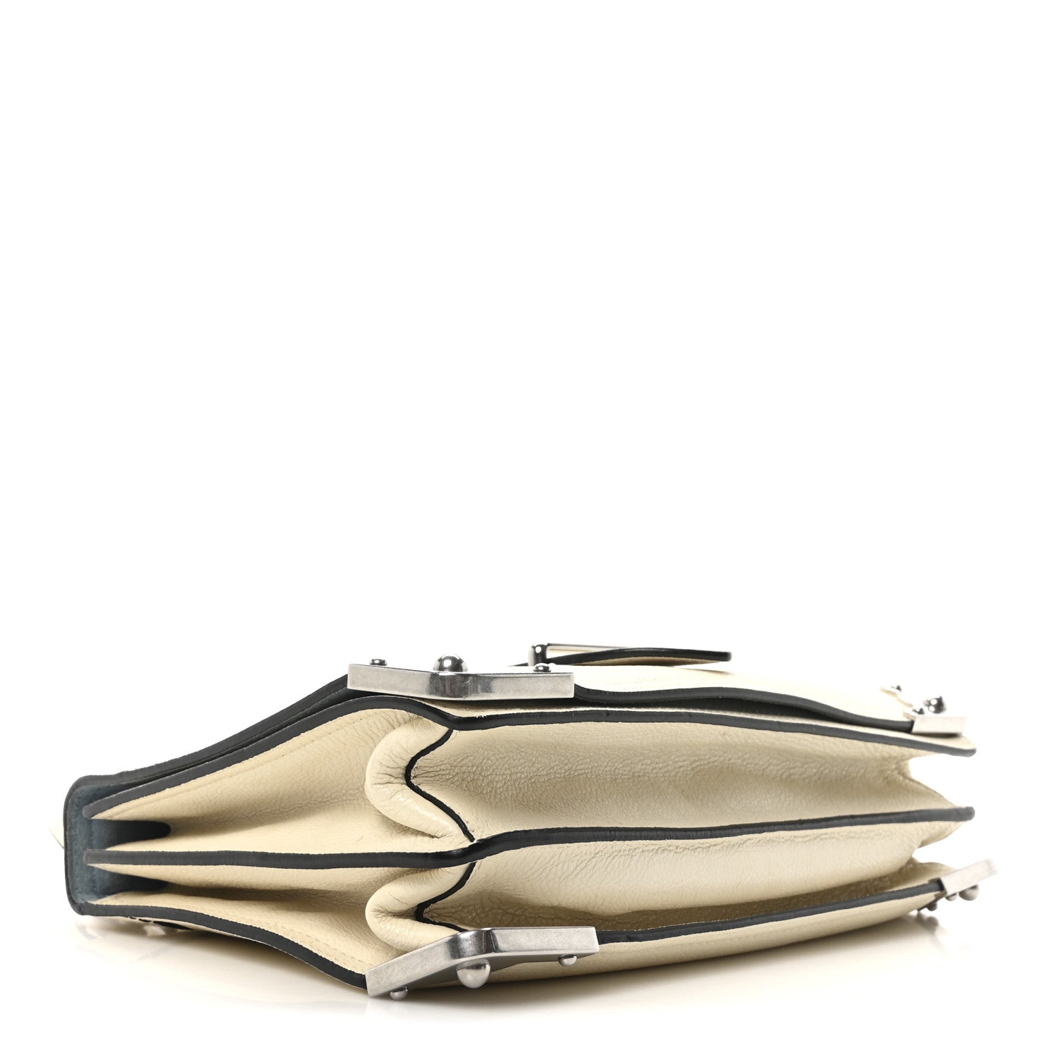 Glace Calfskin Large Soft Cahier Bag White