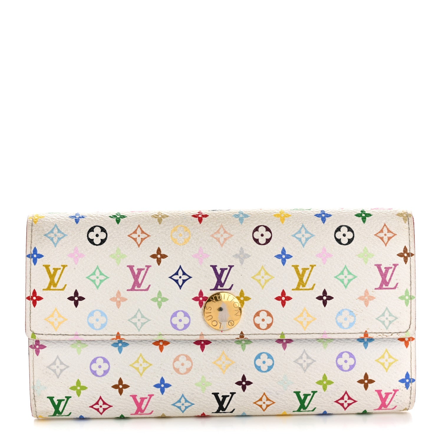 Monogram Multicolor Sarah Wallet White Anie