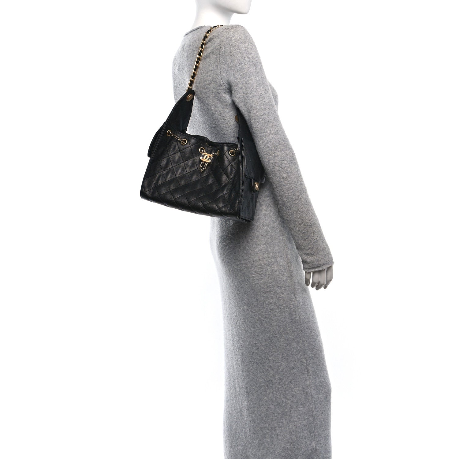 Caviar Quilted Small Chanel 25 Handbag Black