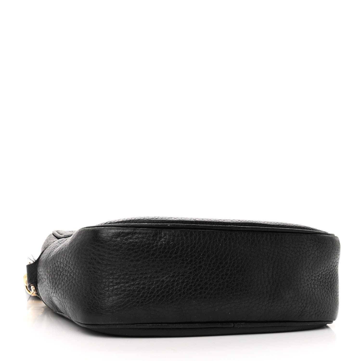 Pebbled Calfskin Small Soho Disco Bag Black