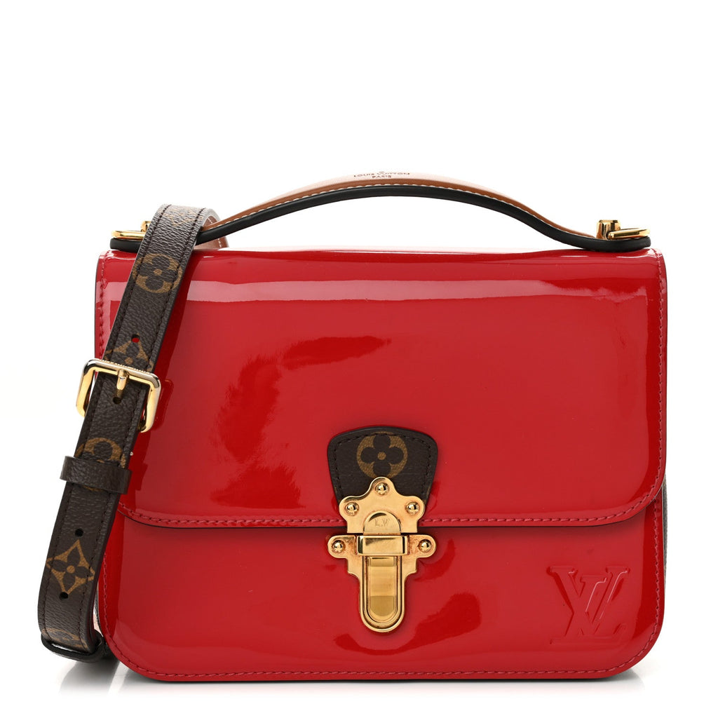 Patent Calfskin Monogram Cherrywood BB Scarlet