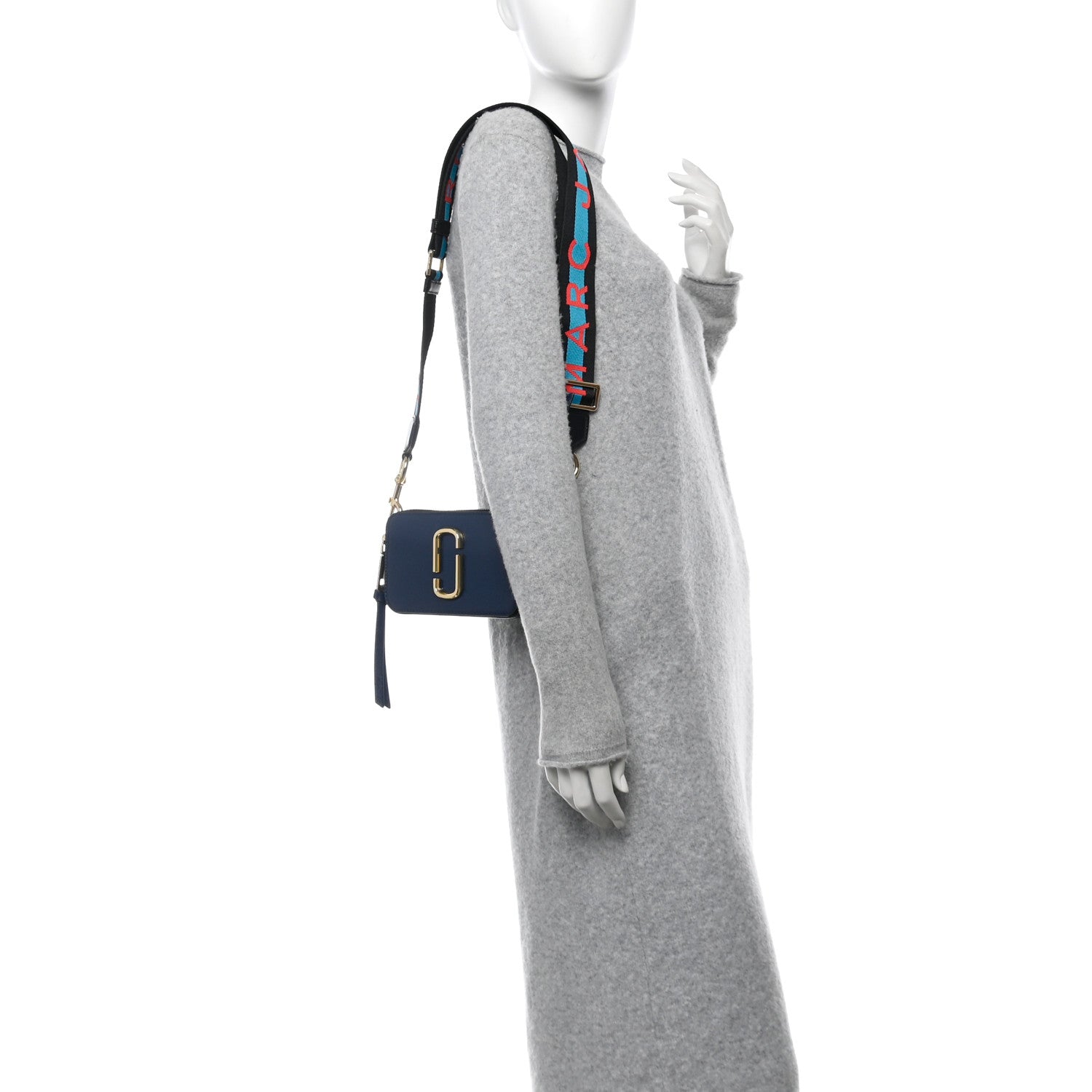 Saffiano Small Snapshot Camera Bag Blue Sea
