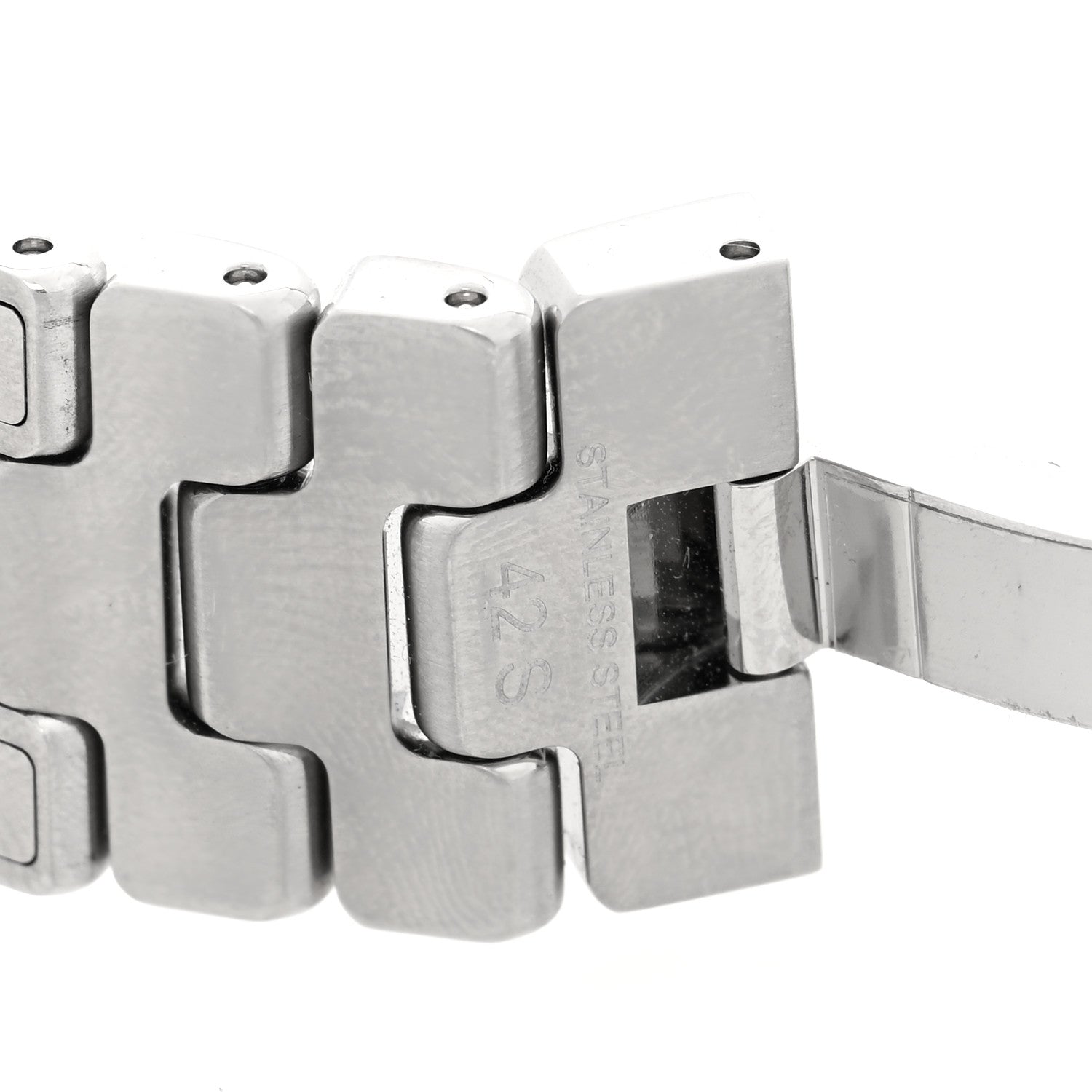 Stainless Steel 42mm Grand H Apple Watch Single Tour Band Gris