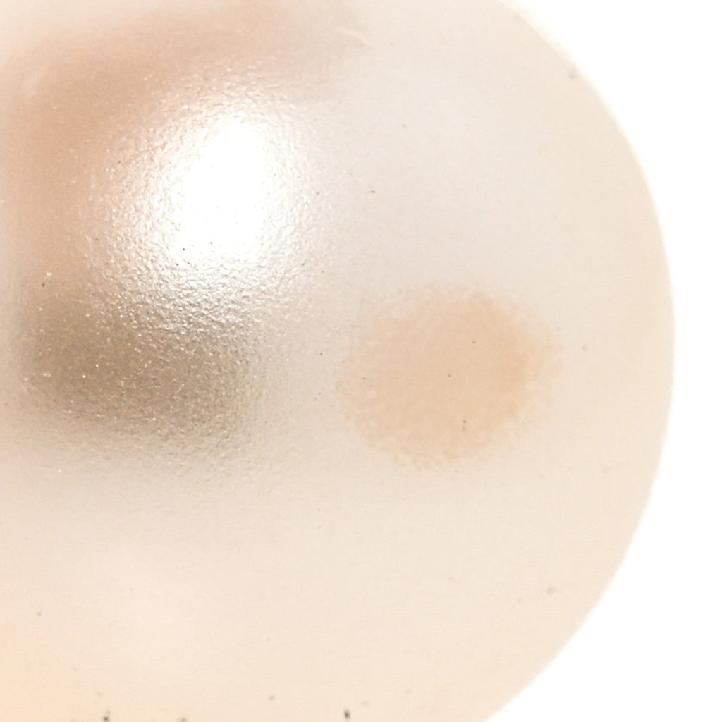 Pearl CC Chain Drop Earrings Gold