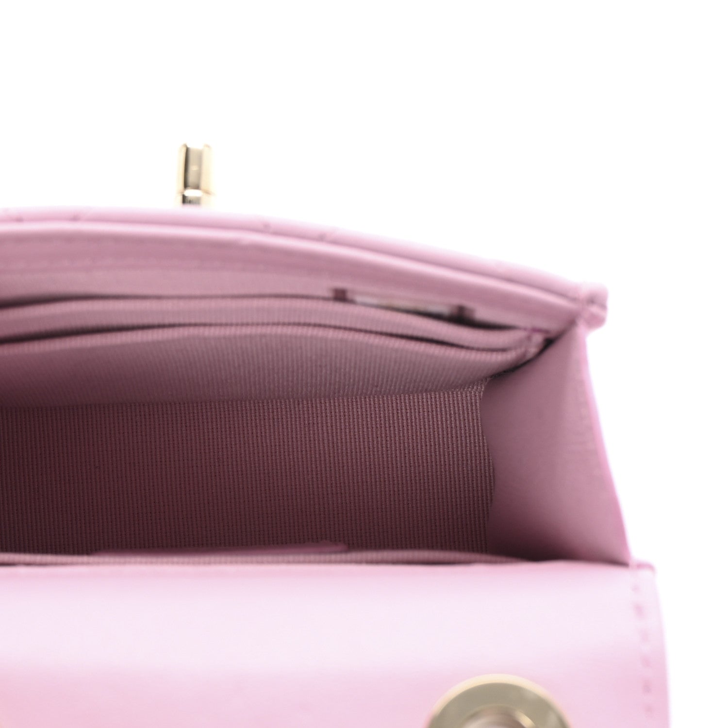 Lambskin Quilted Mini Trendy CC Clutch With Chain Pink