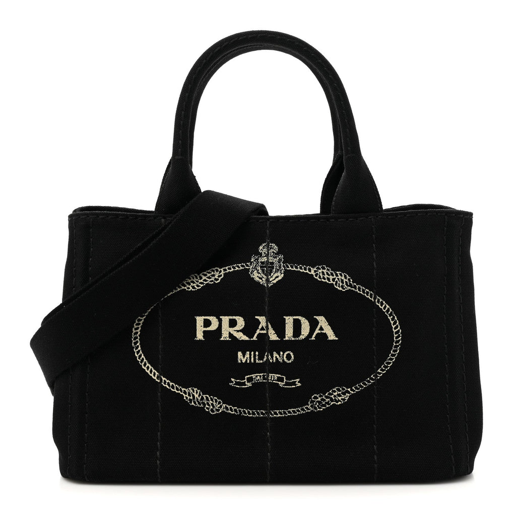 Canapa Small Logo Tote Black Talco