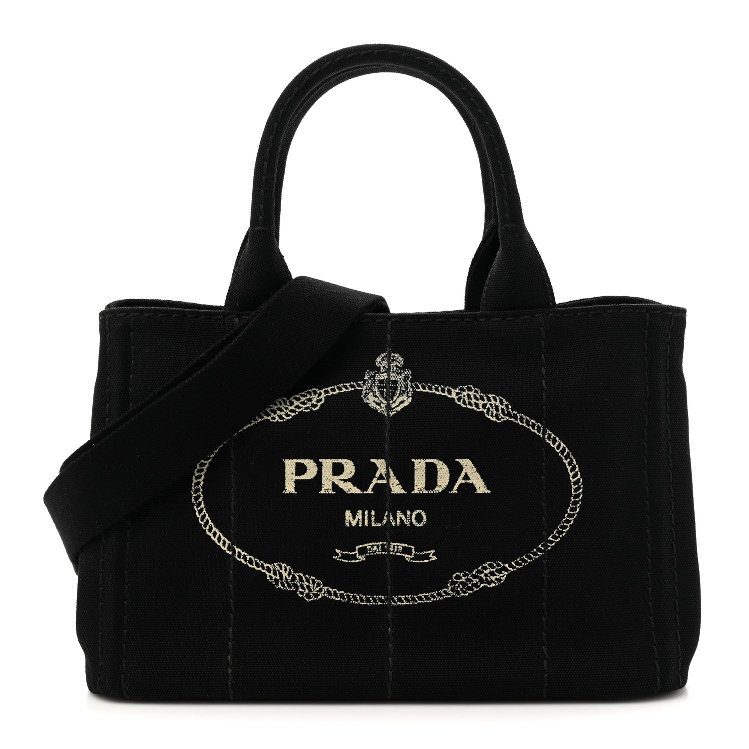 Canapa Small Logo Tote Black Talco