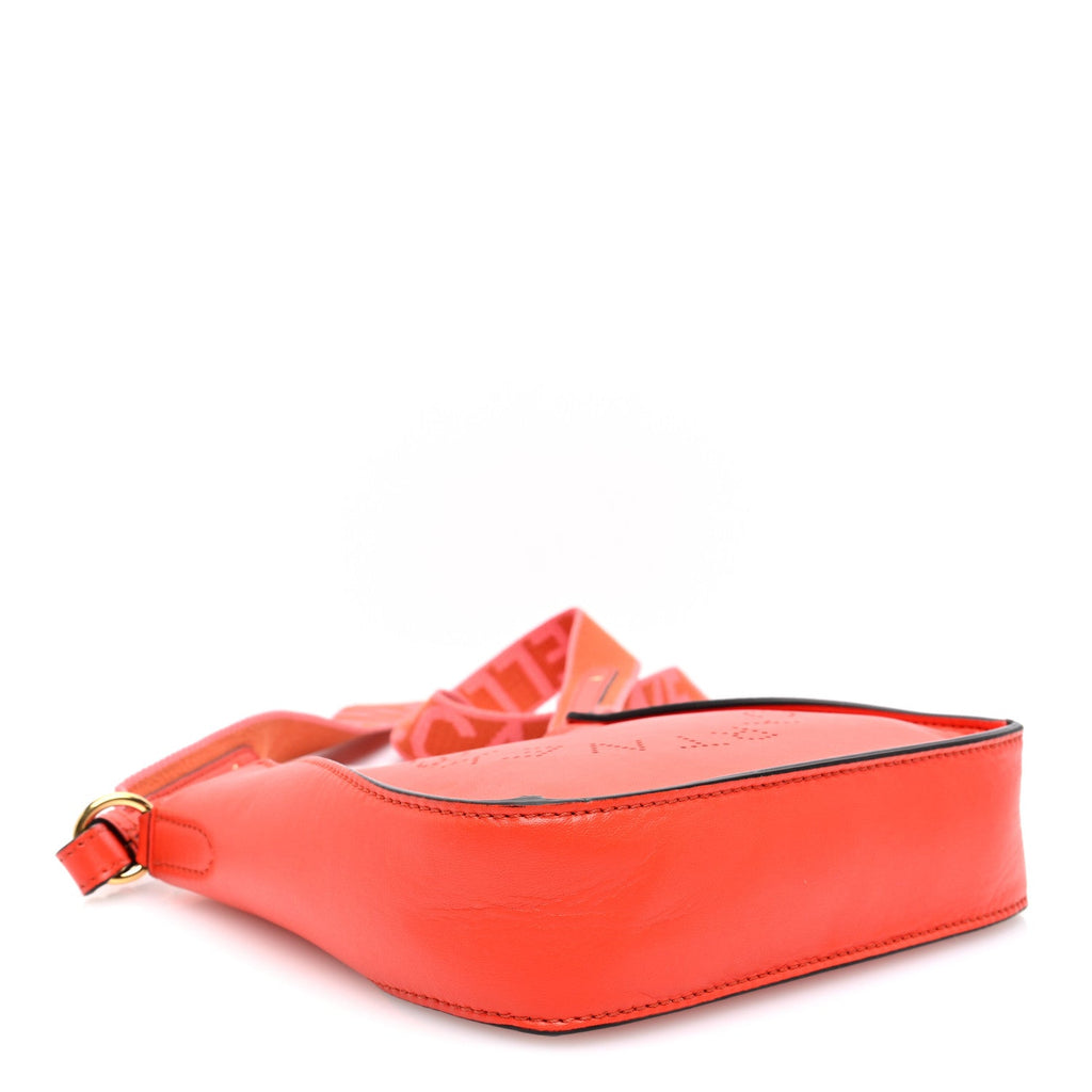 Eco Alter Nappa Perforated Logo Mini Crossbody Orange