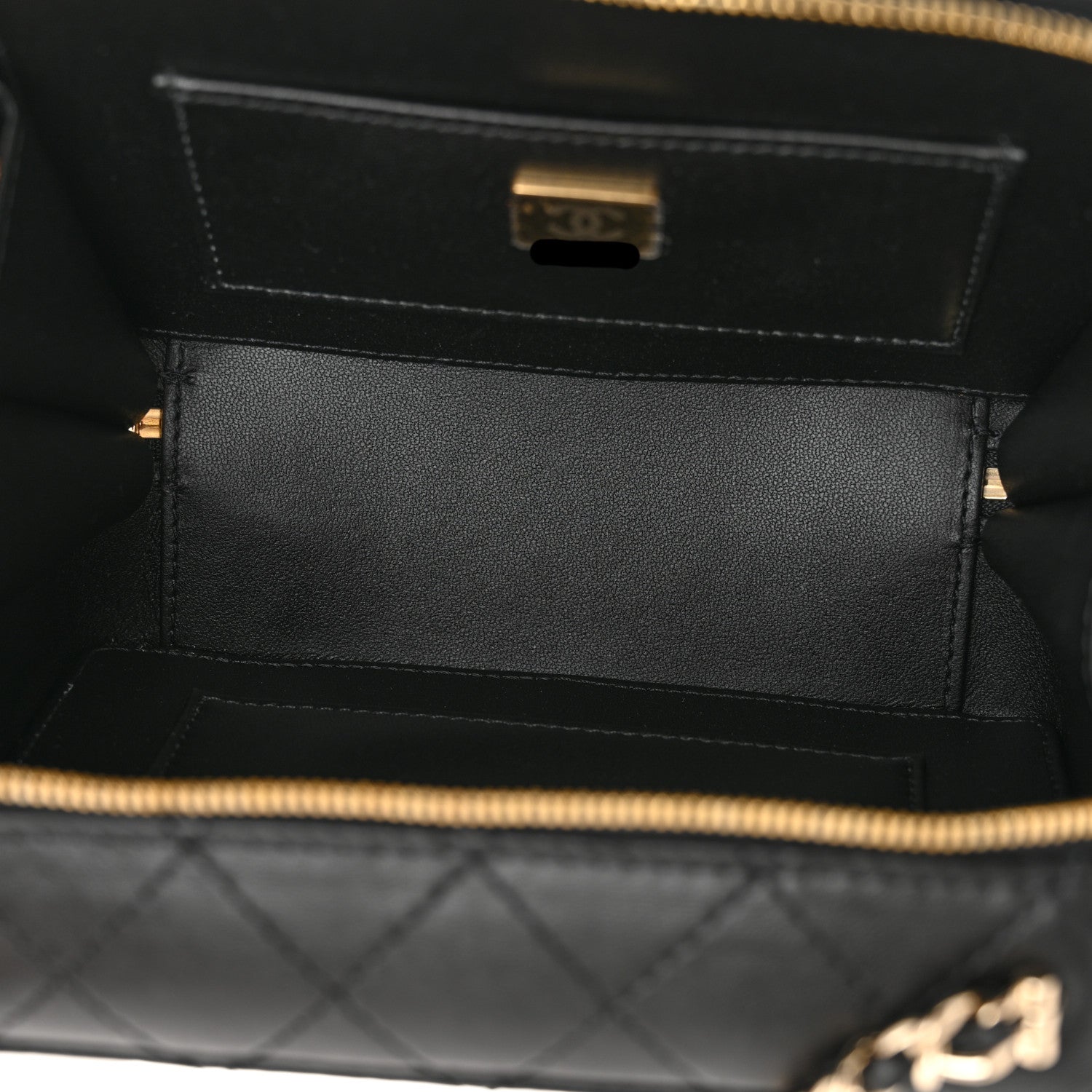 Lambskin Quilted Coco  Bag Black