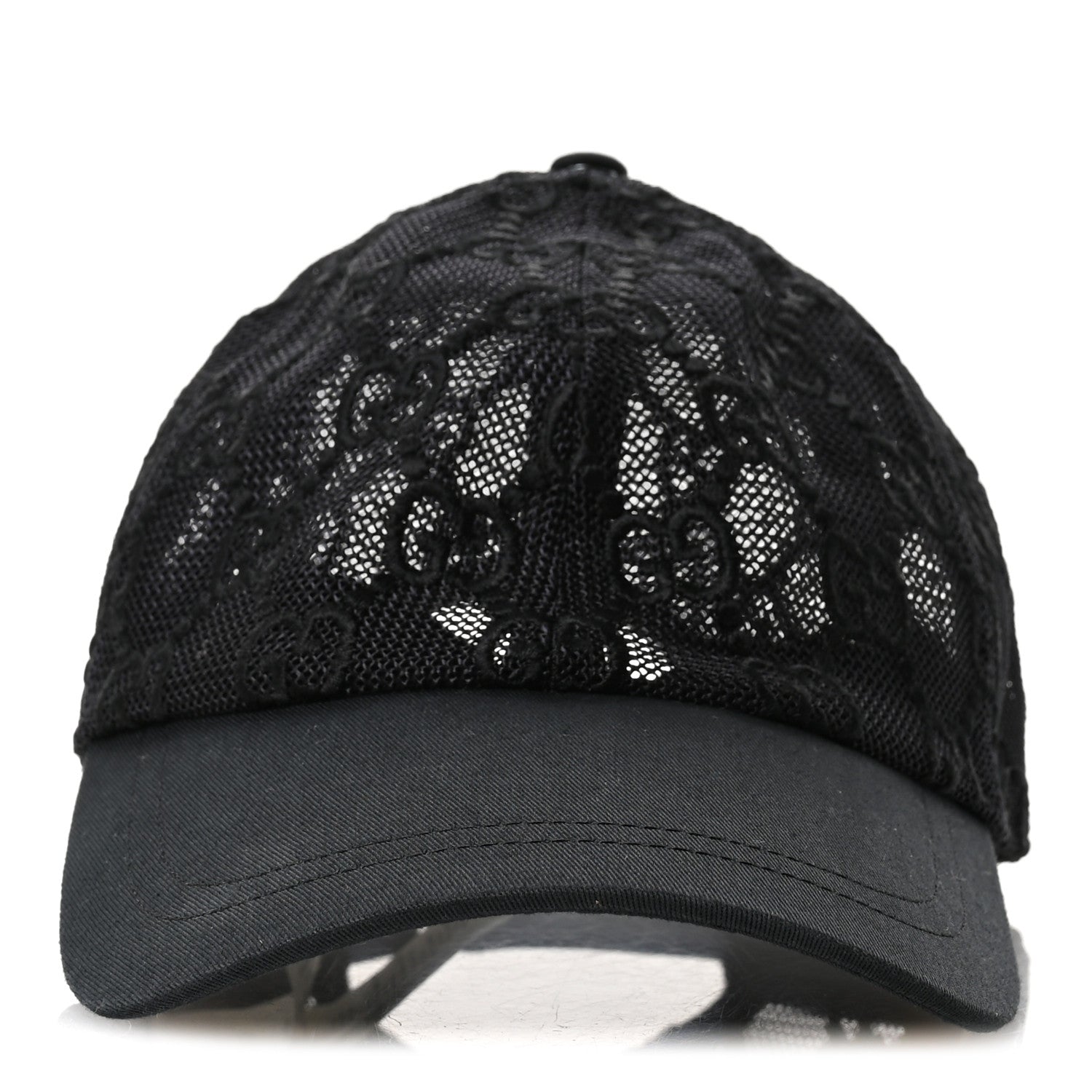 Mesh GG Monogram Shivali Baseball Hat M Black