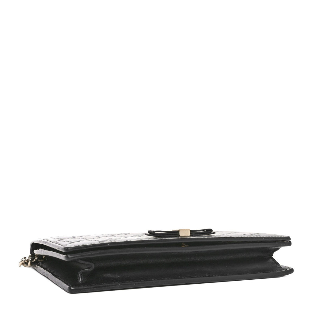 Guccissima Signature Bowy Chain Wallet Black