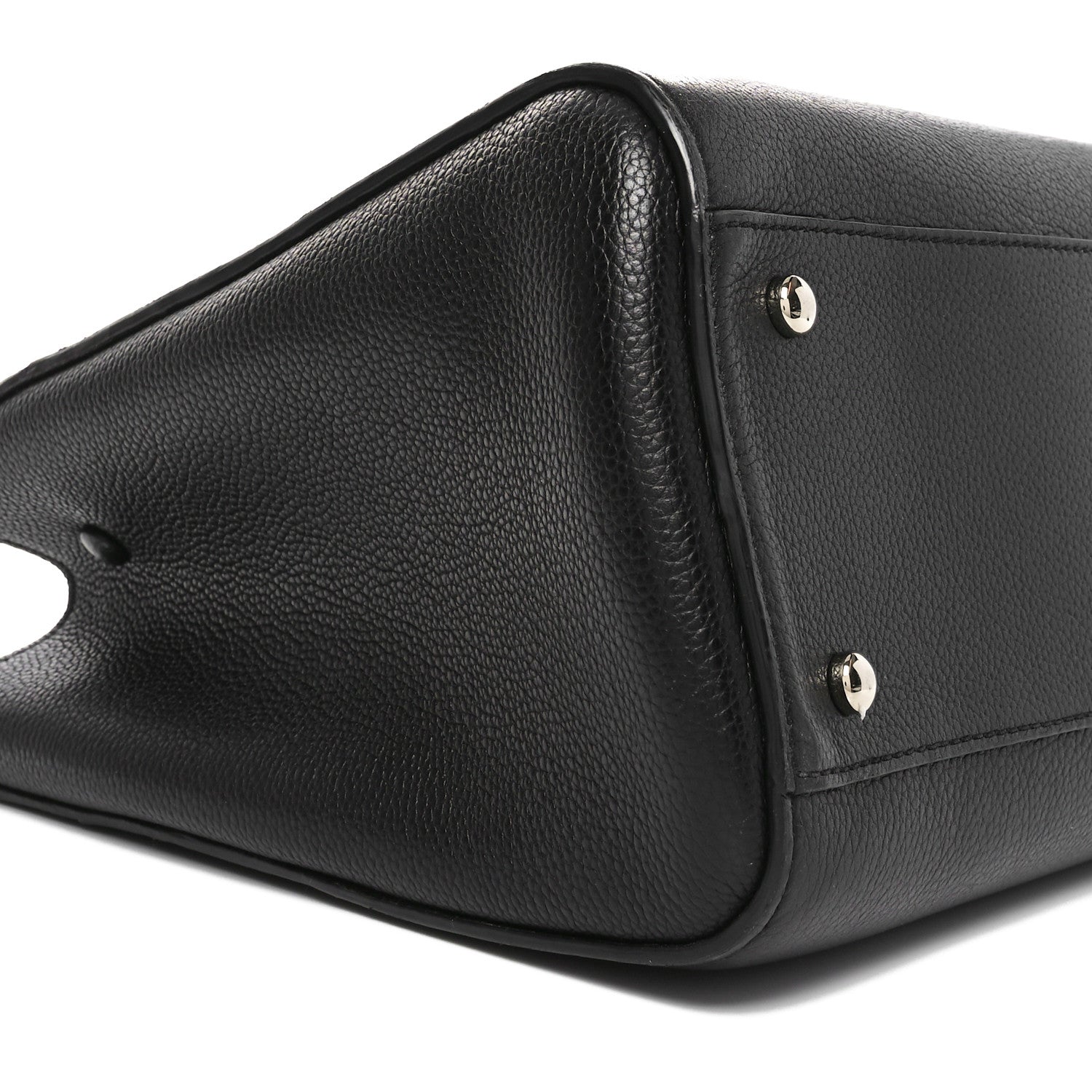 Grained Calfskin Medium Neo Executive Shopper Tote Black