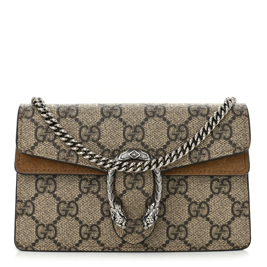 GG Supreme Monogram Super Mini Dionysus Shoulder Bag Taupe