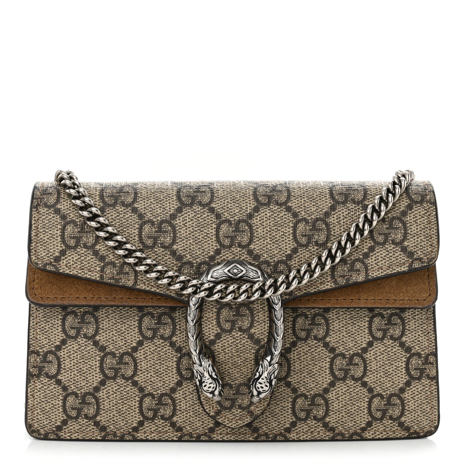 GG Supreme Monogram Super Mini Dionysus Shoulder Bag Taupe