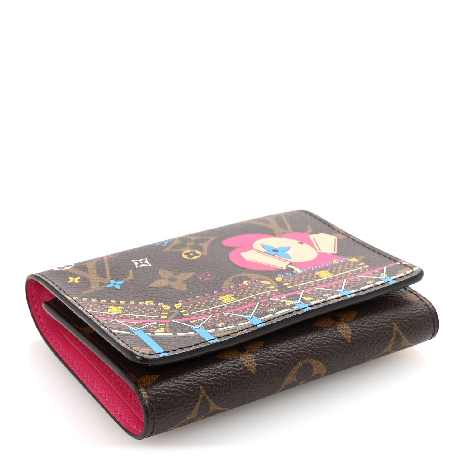 Monogram 2020 Christmas Animation Roller Coaster Victorine Wallet Pivoine