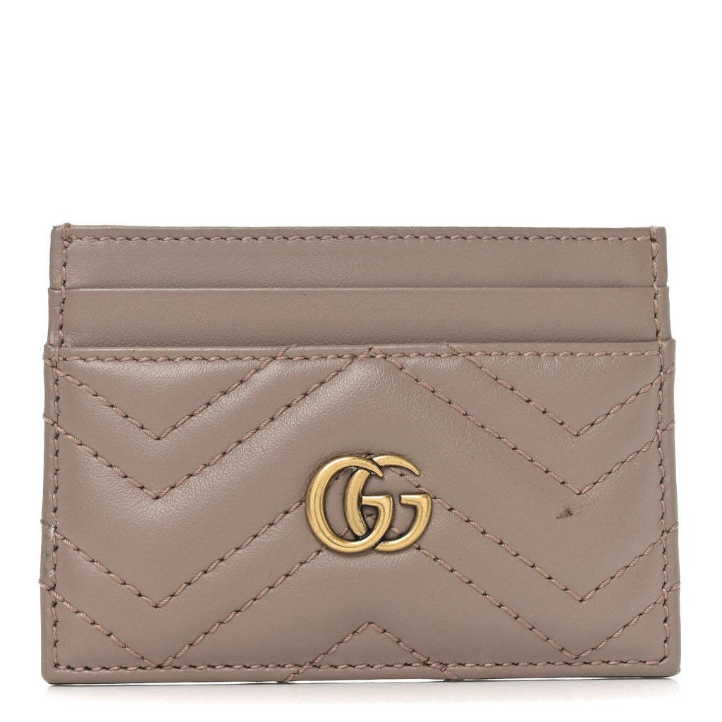 Calfskin Matelasse GG Marmont  Holder Porcelain Rose