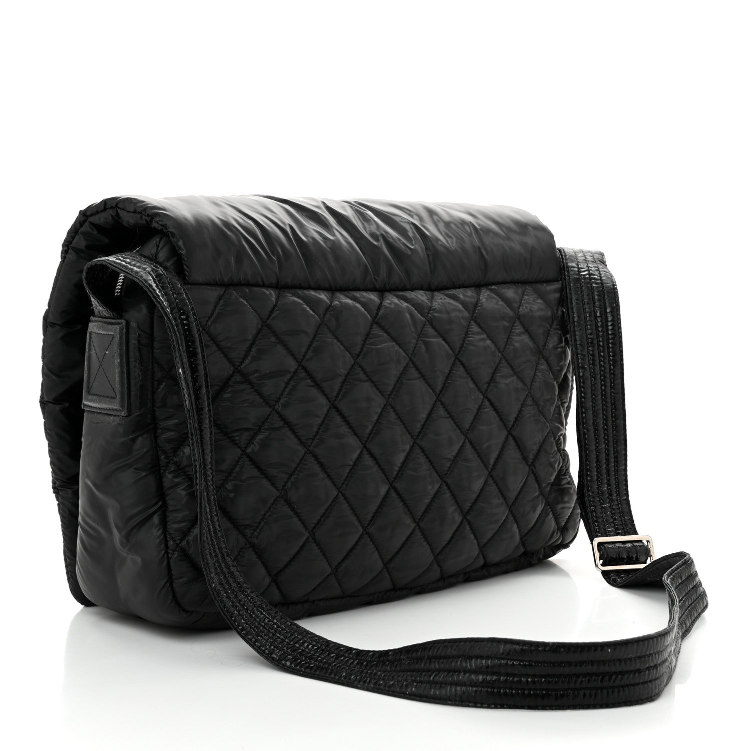 Nylon Coco Cocoon Messenger Bag Black