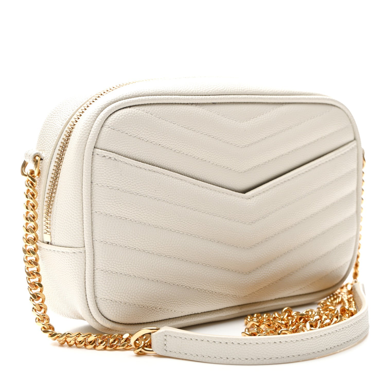 Grain De Poudre Matelasse Monogram Mini Lou Camera Bag Crema Soft