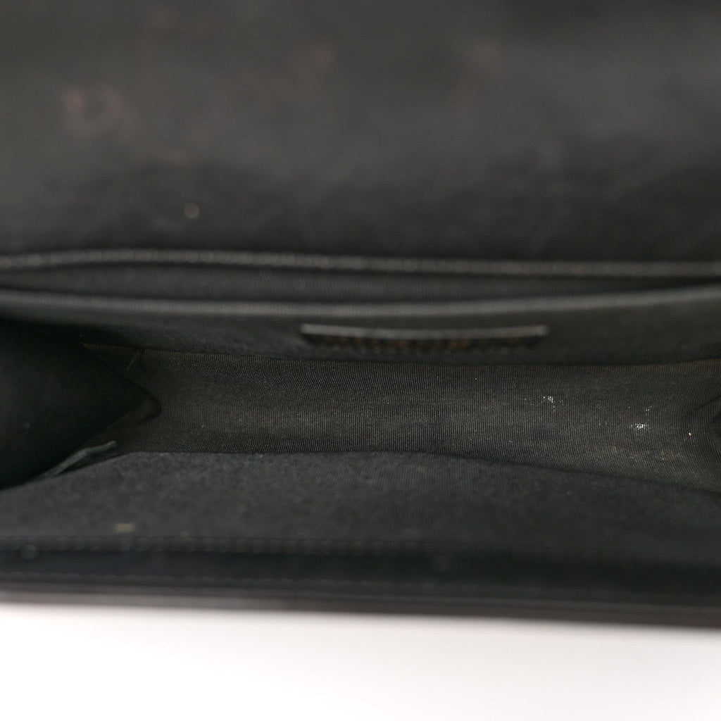 Lambskin Quilted Medium Boy Flap Black