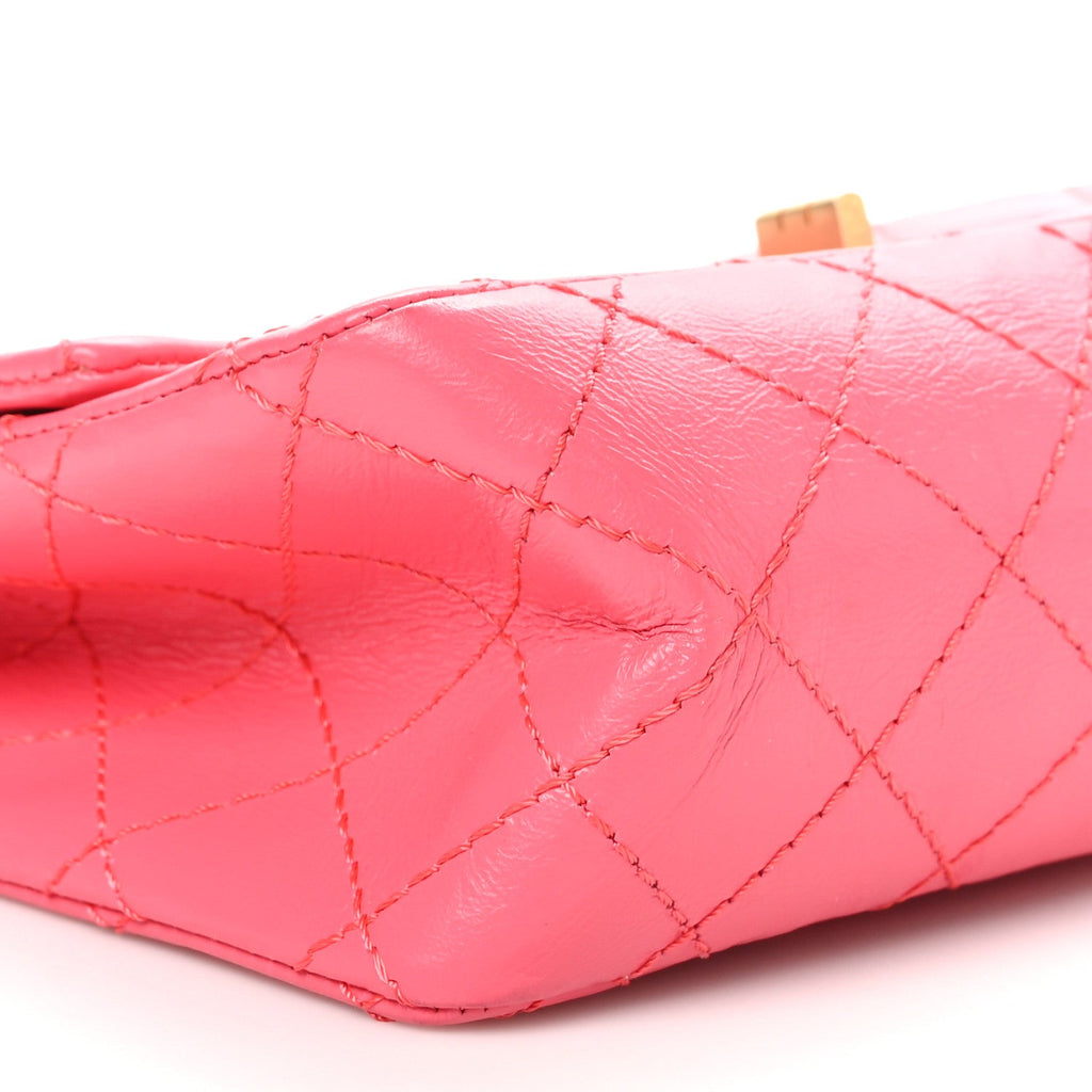 Aged Calfskin Quilted 2.55 Reissue Mini Flap Pink