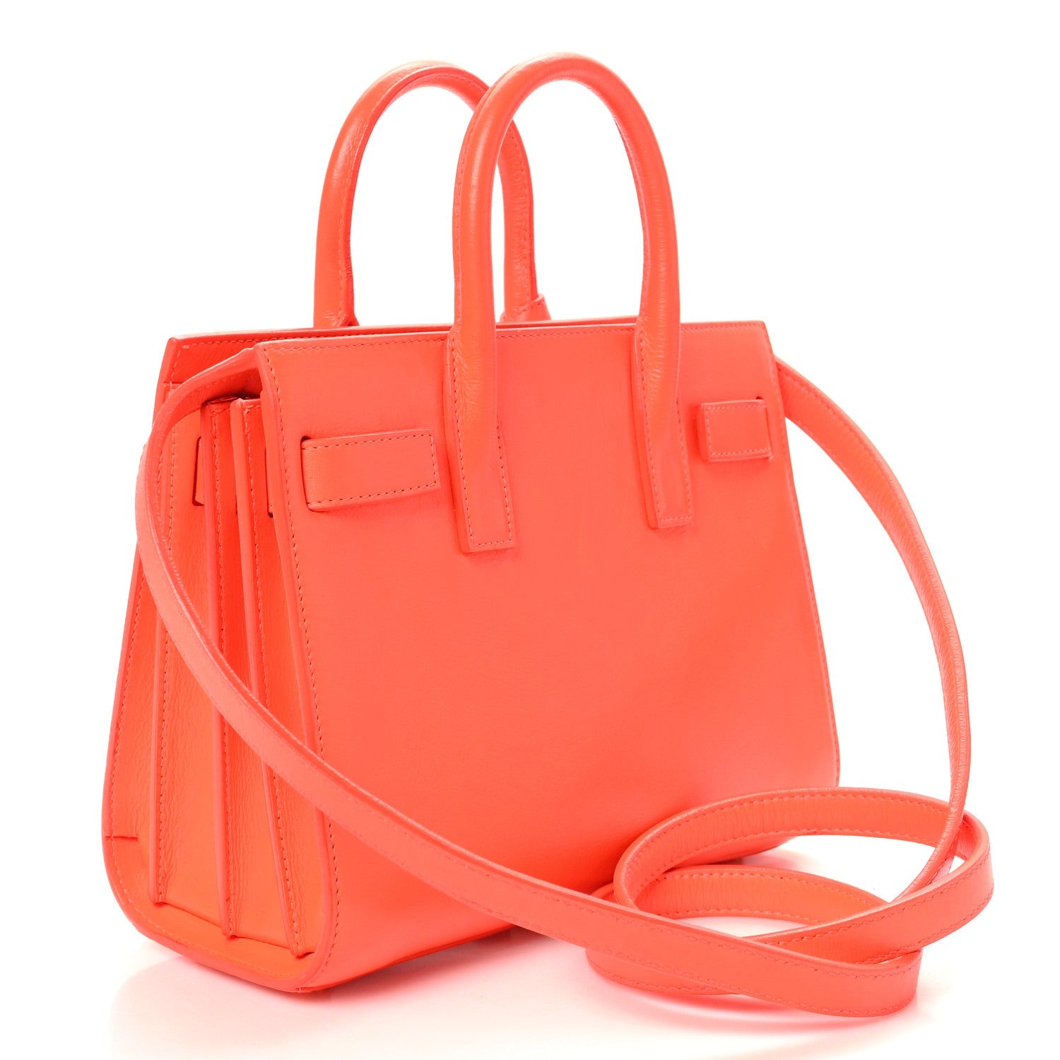 Calfskin Nano Sac De Jour Neon Orange