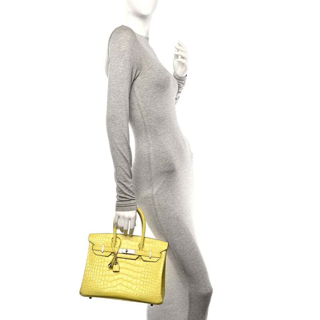 Matte Alligator Birkin 30 Lime