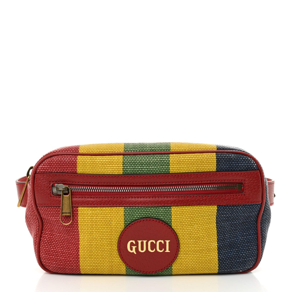 Canvas Marley Stripe Script Logo Gucci Belt Bag 80 32 Multicolor