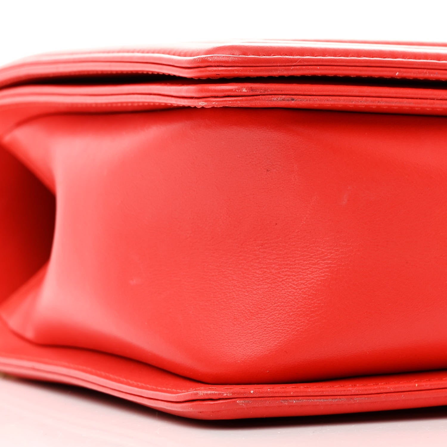 Calfskin Quilted New Medium Boy Flap Red