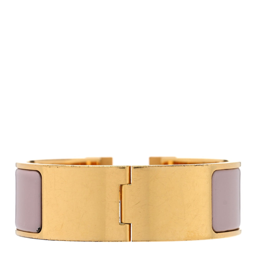 Enamel Wide Clic Clac H Bracelet PM Rose Dragee