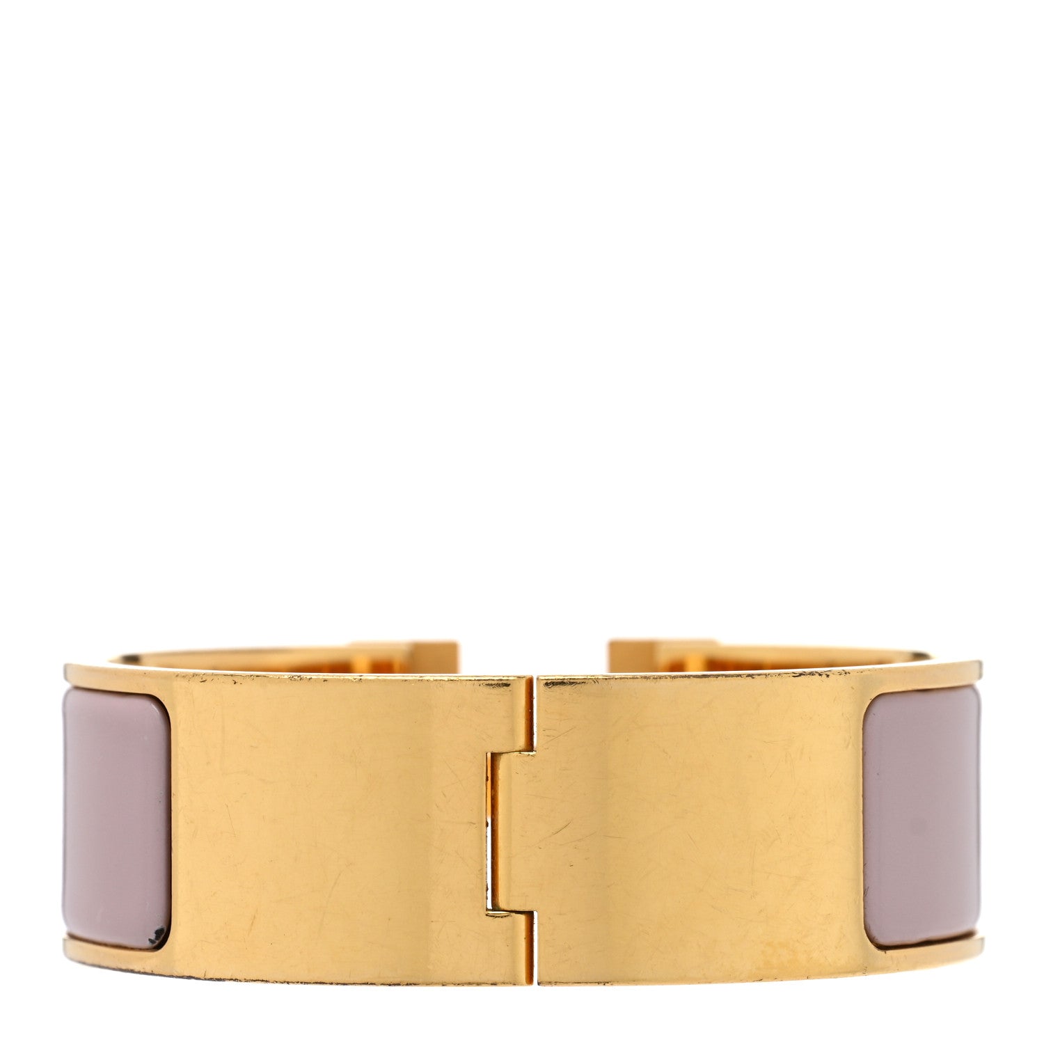 Enamel Wide Clic Clac H Bracelet PM Rose Dragee