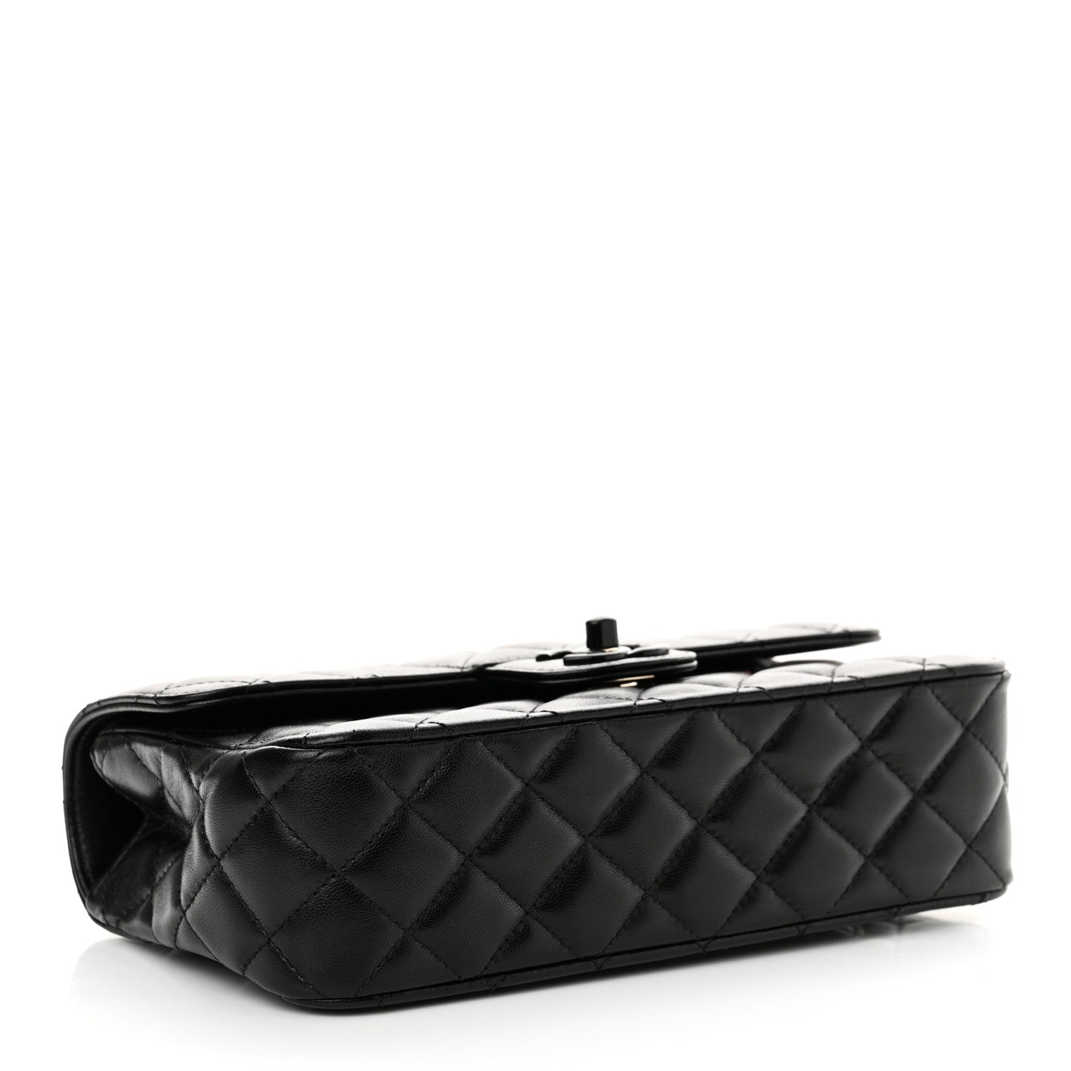 Lambskin Quilted Coco Pop Top Handle Flap Black