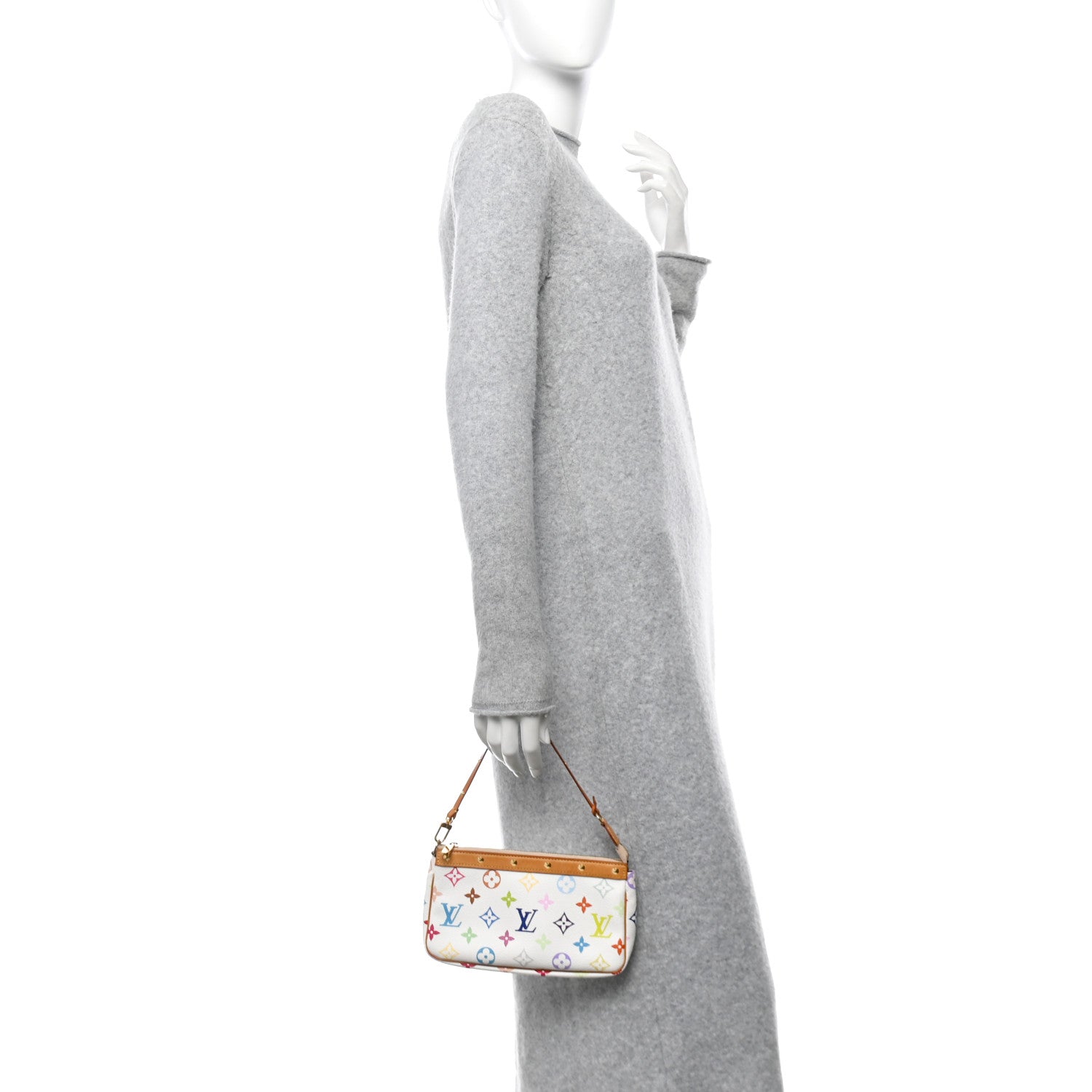 Monogram Multicolor Pochette Accessories White