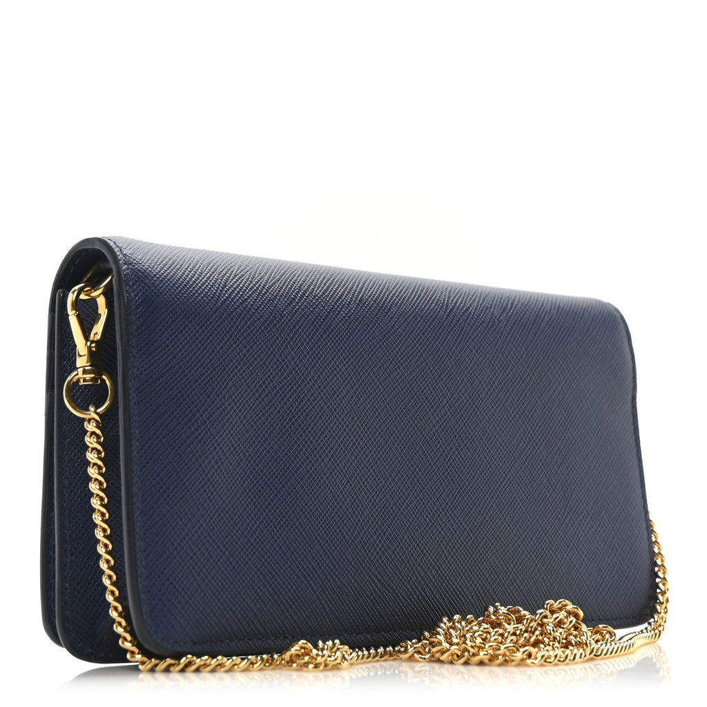 Saffiano Metal Oro Mini Bag Bluette