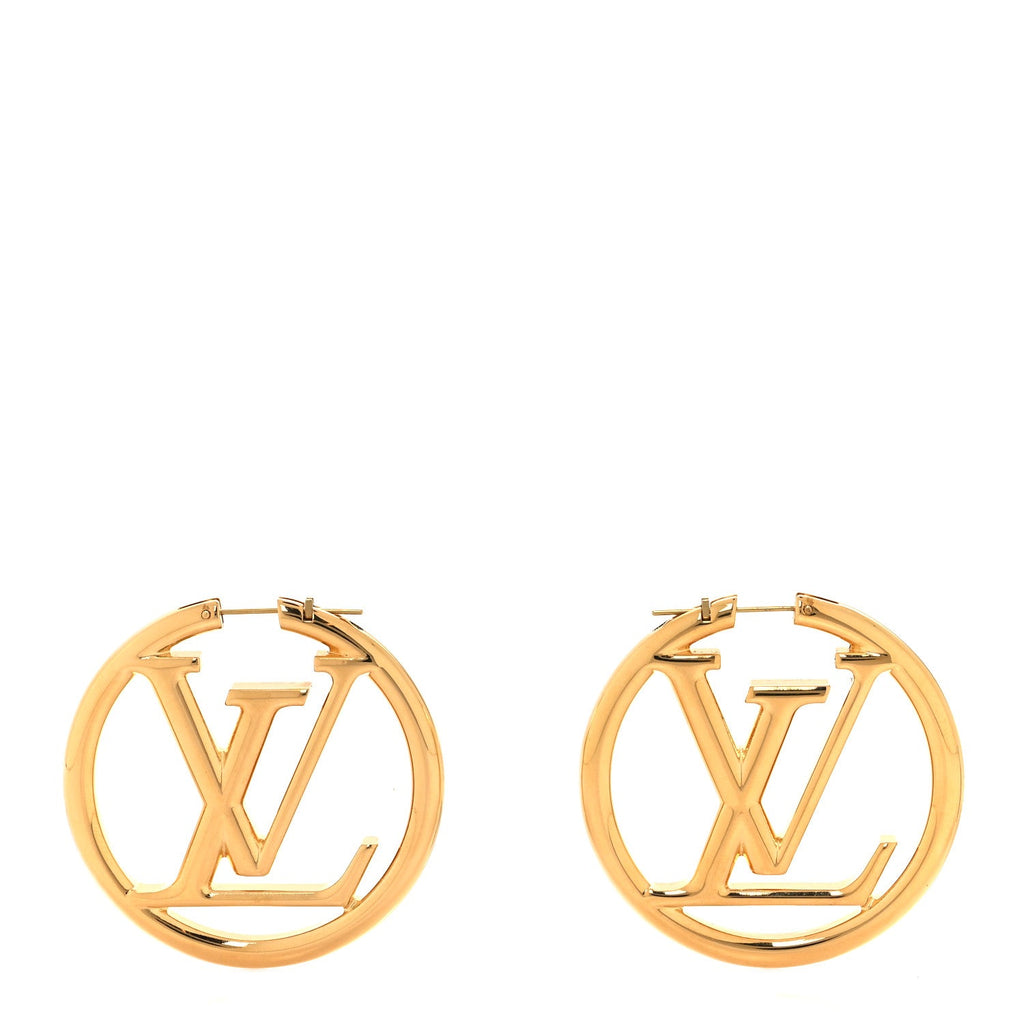 Metal Louise Hoop Earrings Gold