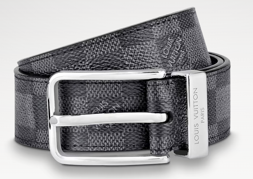 LOUIS VUITTON PONT NEUF DAMIER GRAPHITE 35MM BELT
