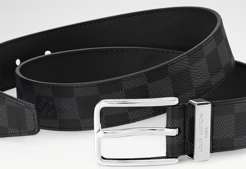 LOUIS VUITTON PONT NEUF DAMIER GRAPHITE 35MM BELT