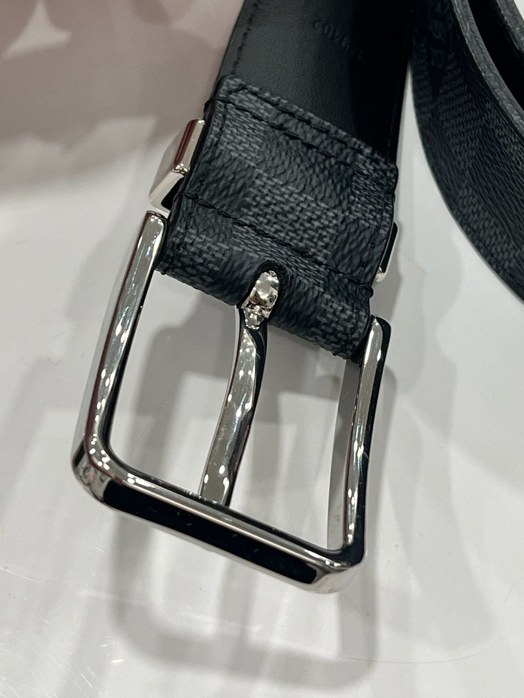 LOUIS VUITTON PONT NEUF DAMIER GRAPHITE 35MM BELT