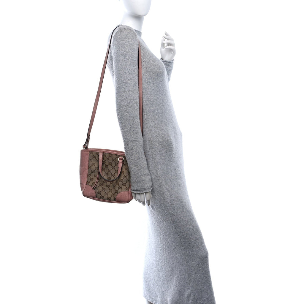 Monogram Small Bree Tote Beige Soft Pink