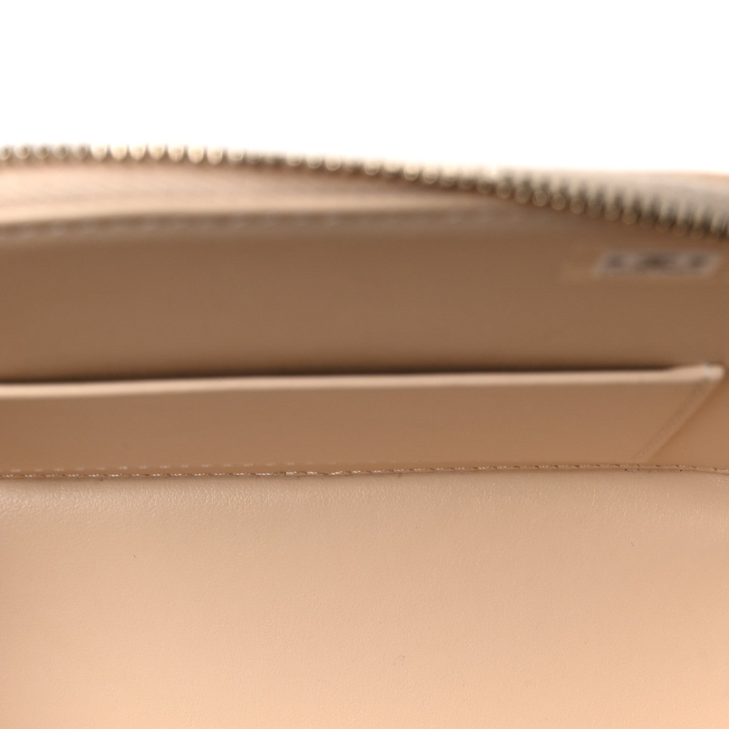 Caviar Quilted Top Handle Vanity Case Light Beige
