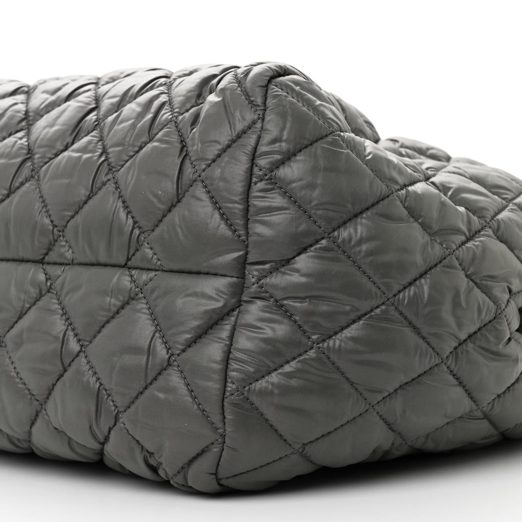 Nylon Quilted Coco Cocoon Bowler Grey