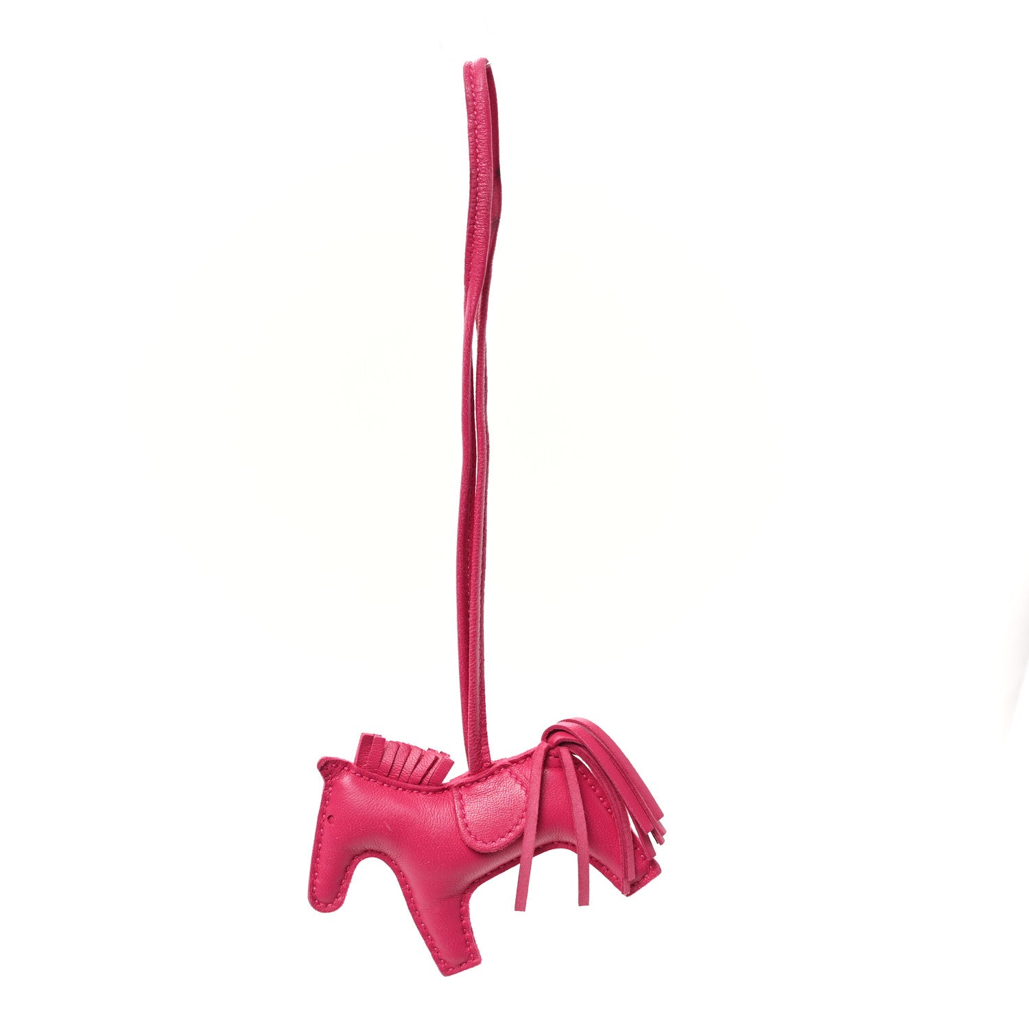 Milo Lambskin Grigri Rodeo Horse Bag Charm PM Rose Mexico
