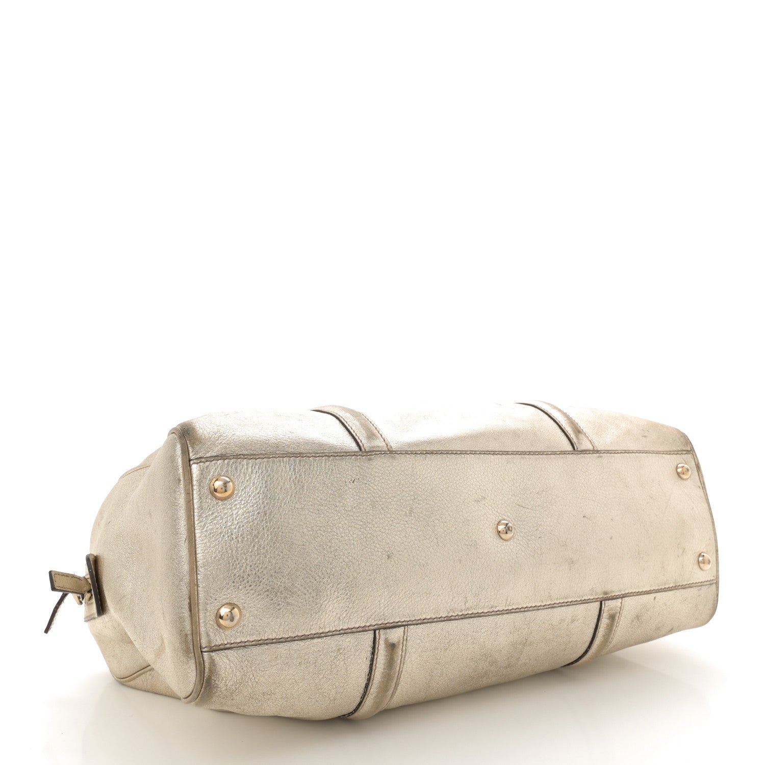 Metallic Calfskin Medium Britt Boston Gold
