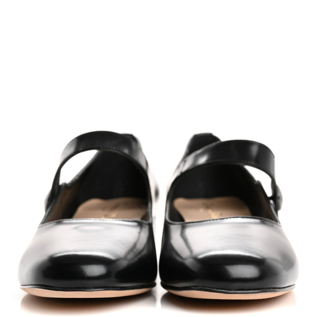 Brushed Calfskin Uniform 30mm Pumps 40 Black